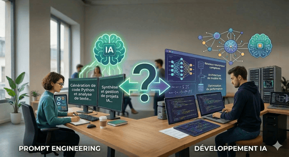 Cette image illustre le choix de carrière entre le 