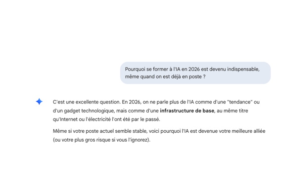 Pourquoi se former à l'IA en 2026 est devenu indispensable, même quand on est déjà en poste
